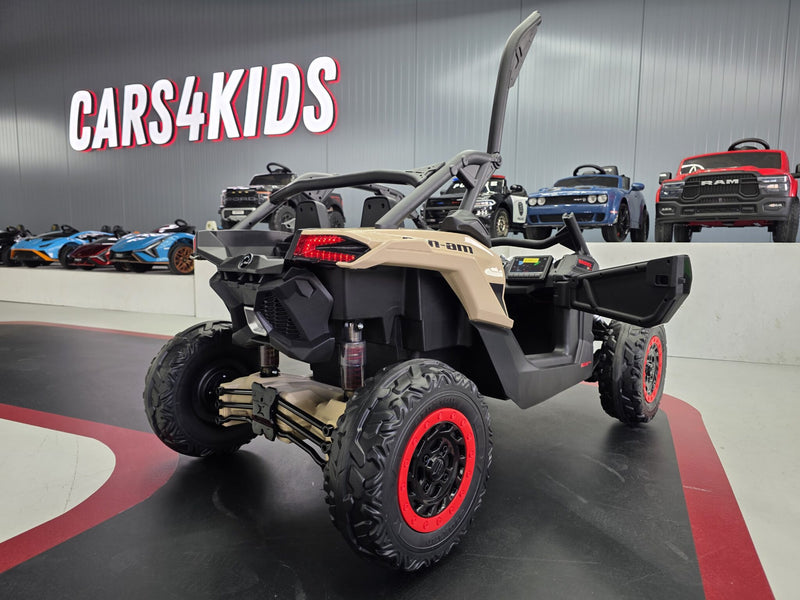 Can-Am Maverick 24V børnebuggy – 2 personer, khaki