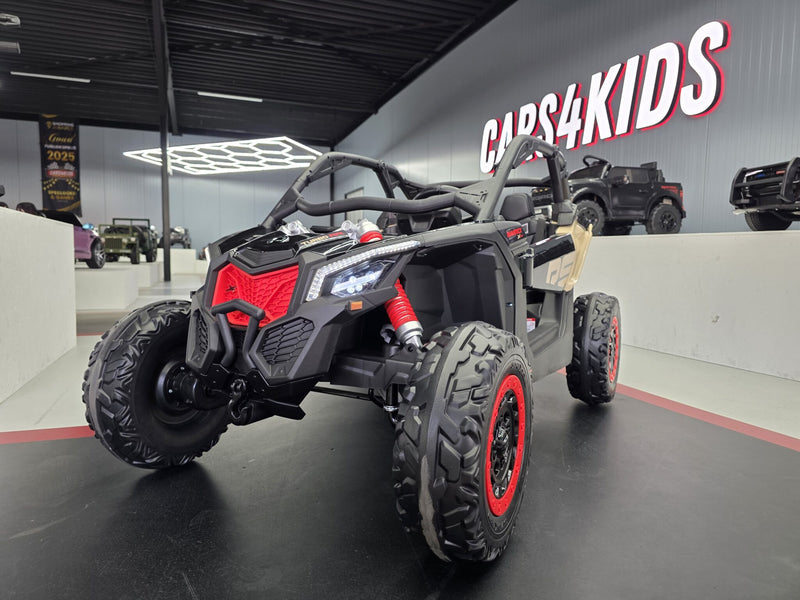 Can-Am Maverick 24V børnebuggy – 2 personer, khaki