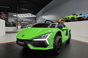 Lamborghini Revuelto 24V elbil til børn – 2 personer, grøn