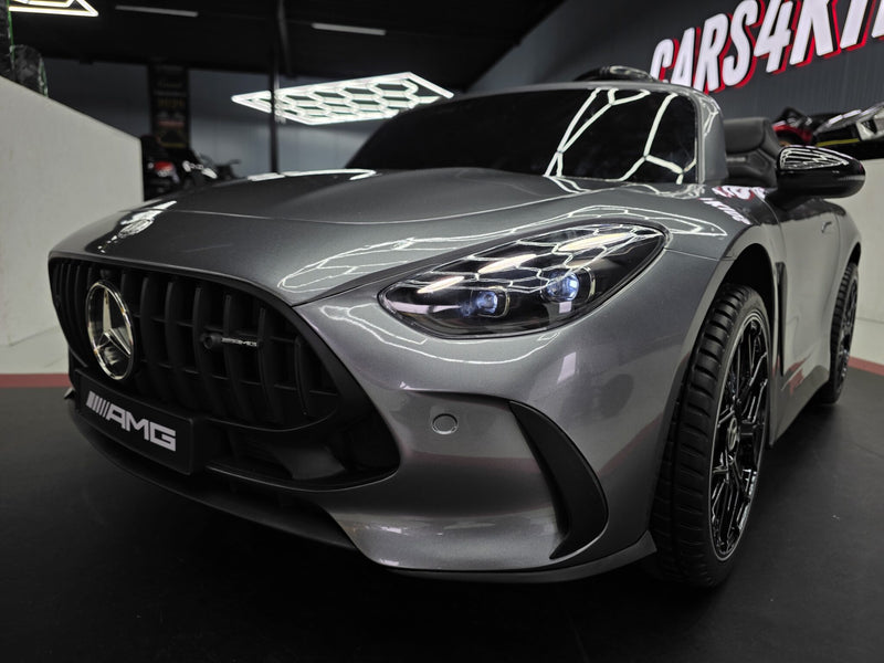 Mercedes-Benz GT63 24V elbil til børn – 2 personer, metallic grå