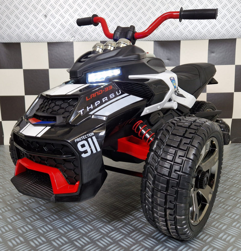 Spyder politimotorcykel 12V til børn