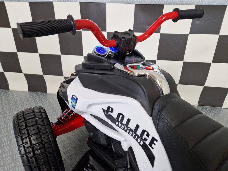 Spyder politimotorcykel 12V til børn