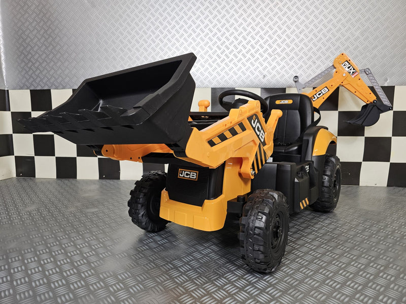 JCB Sitemaster 12V børnetraktor med skovl