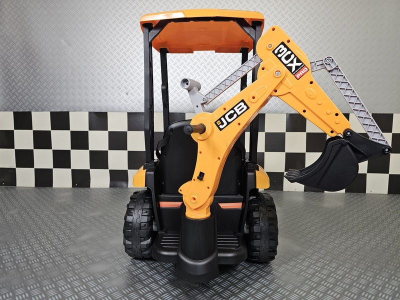 JCB Sitemaster 12V børnetraktor med tag