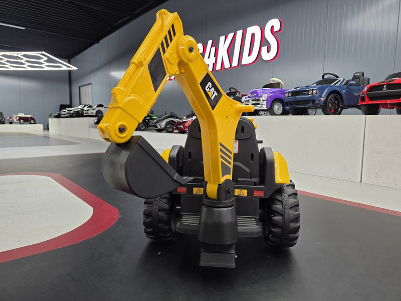 Caterpillar børnetraktor 12V med læsser og gravearm