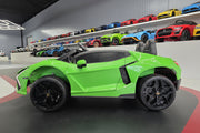 Lamborghini Revuelto 24V elbil til børn – 2 personer, grøn
