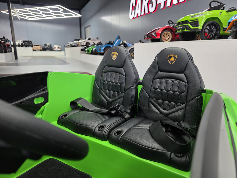 Lamborghini Revuelto 24V elbil til børn – 2 personer, grøn