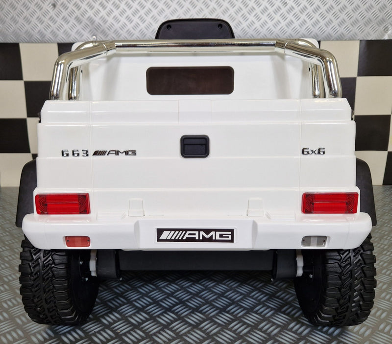 Mercedes-AMG G63 6x6 12V elbil til børn – hvid
