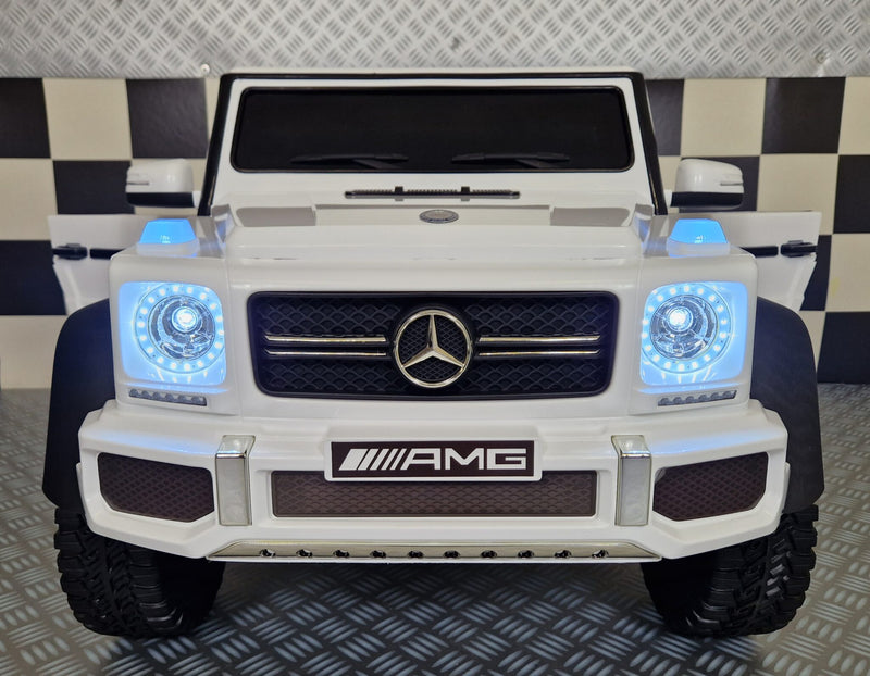 Mercedes-AMG G63 6x6 12V elbil til børn – hvid