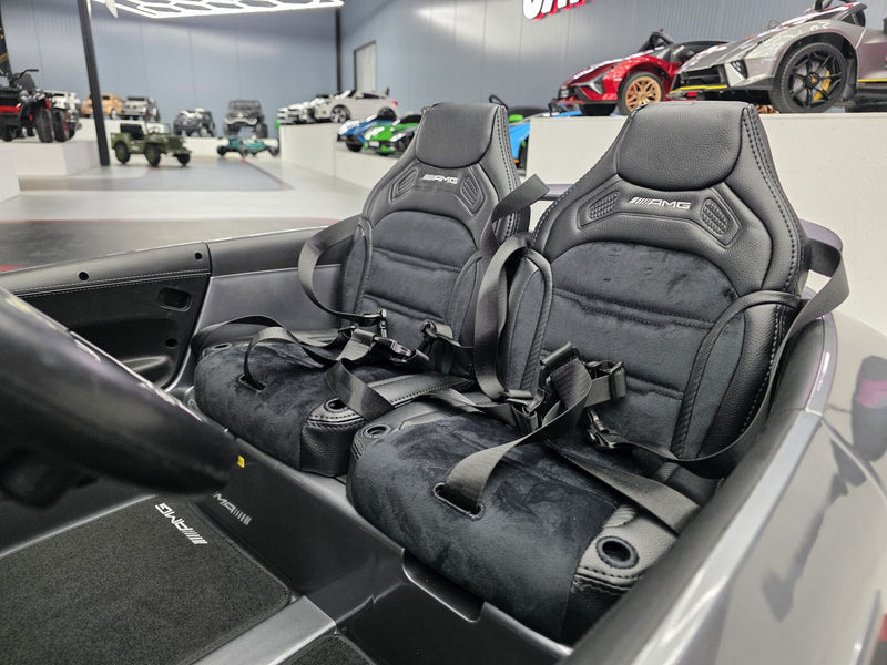 Mercedes-Benz GT63 24V elbil til børn – 2 personer, metallic grå