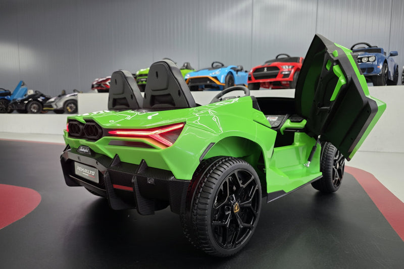 Lamborghini Revuelto 24V elbil til børn – 2 personer, grøn