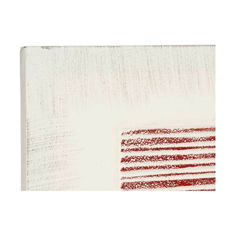 Lærred Gift Decor Hvid Pink Striber Med relief 110 x 60 x 2,5 cm (2 enheder)
