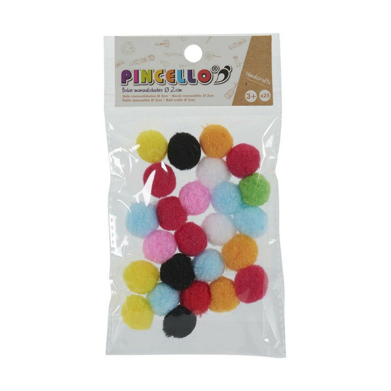 Materiale til håndarbejde Pincello Bolde Multifarvet Ø 2 cm 12 enheder