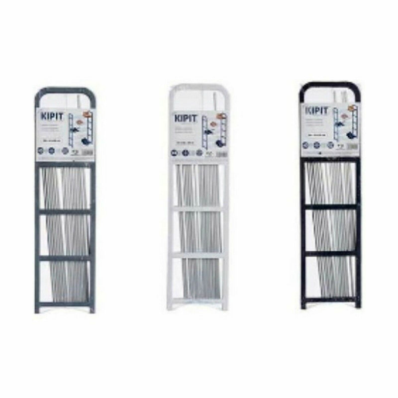 Skostativ Kipit Hvid Sort Grå 68 x 3,5 x 18,5 cm 68 x 3 x 18,5 cm (12 enheder)