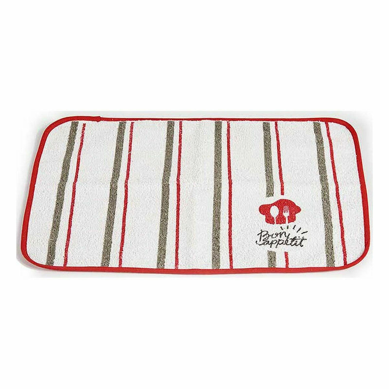 Dækkeserviet Kinvara Bon Appetit Hvid Rød 33 x 0,3 x 48 cm (12 enheder)
