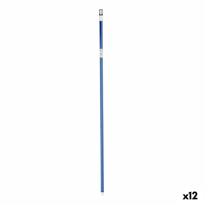 Stang til kost Blå Metal 2,3 x 130 x 2,3 cm (12 enheder)