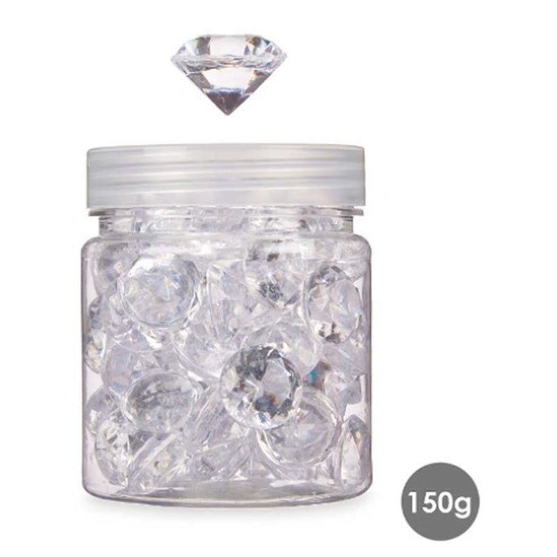Dekorative sten Gift Decor Gennemsigtig 150 g Diamant (16 enheder)