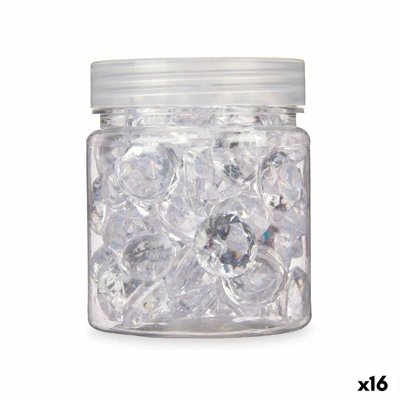 Dekorative sten Gift Decor Gennemsigtig 150 g Diamant (16 enheder)