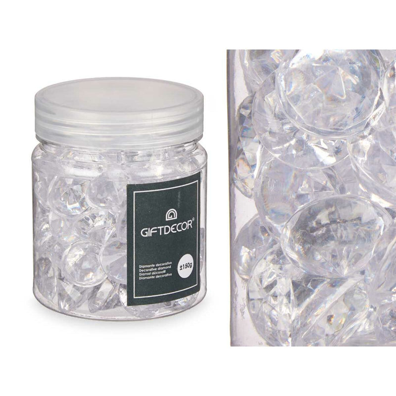 Dekorative sten Gift Decor Gennemsigtig 150 g Diamant (16 enheder)