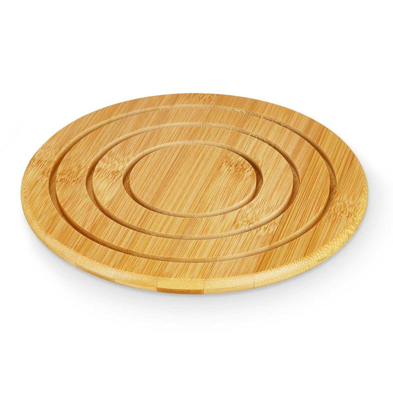 Dækkeserviet Kinvara Natur Bambus Cirkulær 19 x 1 x 19 cm (24 enheder)
