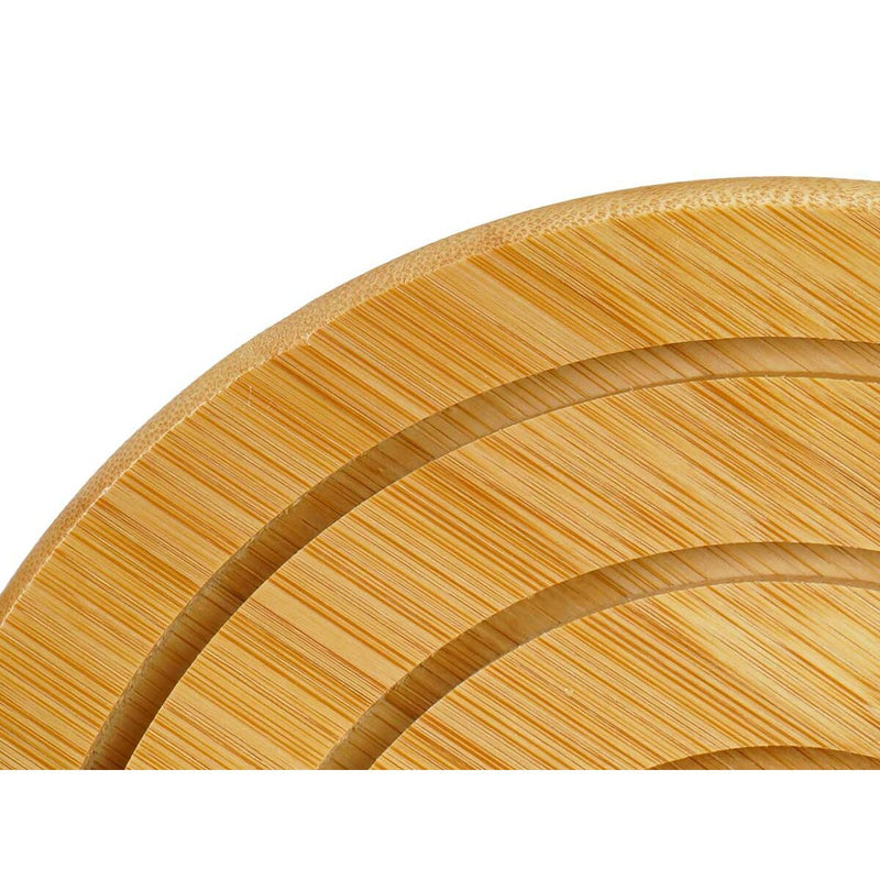 Dækkeserviet Kinvara Natur Bambus Cirkulær 19 x 1 x 19 cm (24 enheder)
