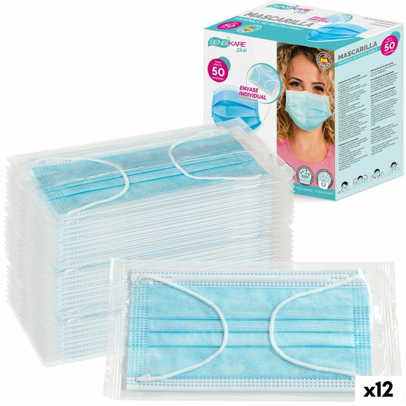 Box of hygienic masks SensiKare 50 Dele (12 enheder)