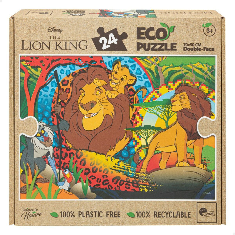 Børne Puslespil The Lion King Dobbeltsidet 24 Dele 70 x 1,5 x 50 cm (12 enheder)