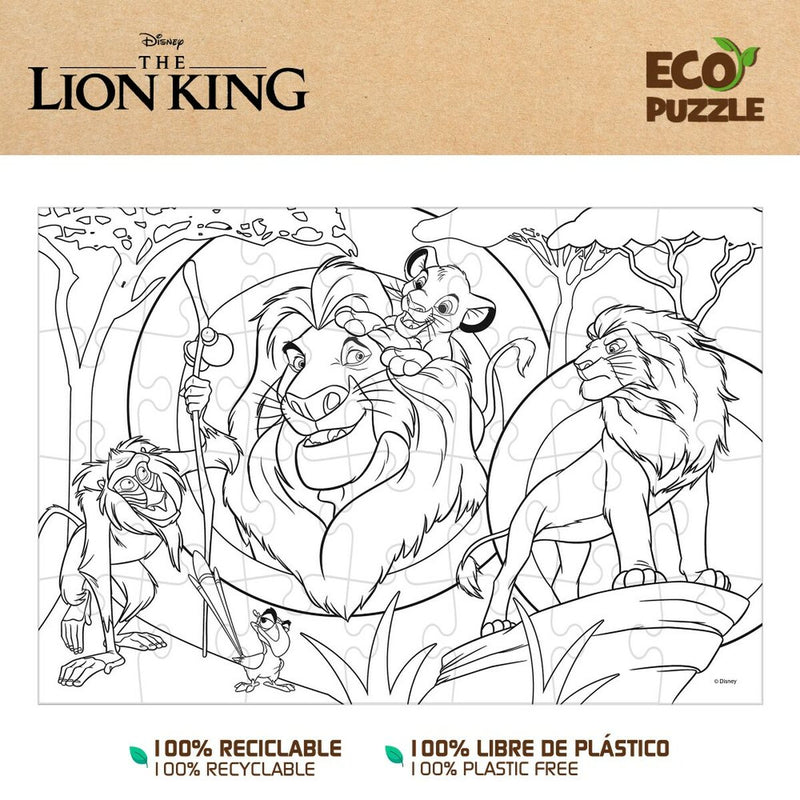Børne Puslespil The Lion King Dobbeltsidet 24 Dele 70 x 1,5 x 50 cm (12 enheder)