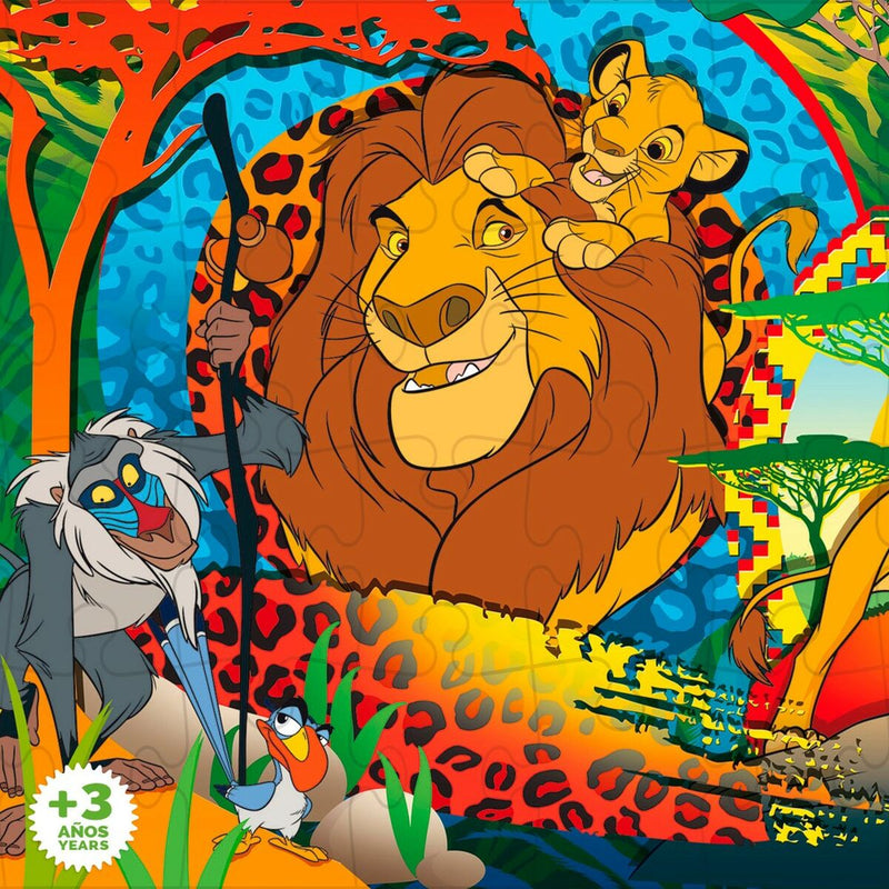 Børne Puslespil The Lion King Dobbeltsidet 24 Dele 70 x 1,5 x 50 cm (12 enheder)