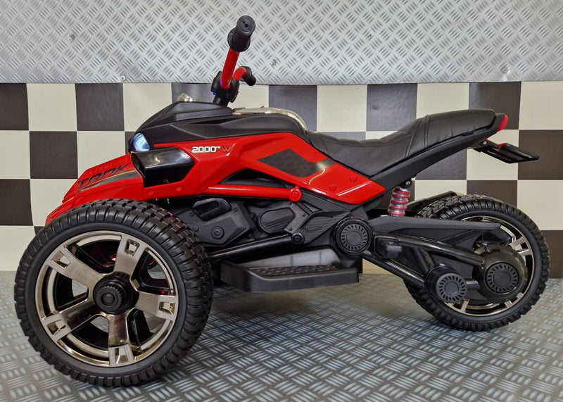 Spyder 12V elmotorcykel til børn – rød