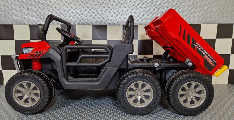 Transporter 24V børnejeep med tiplad