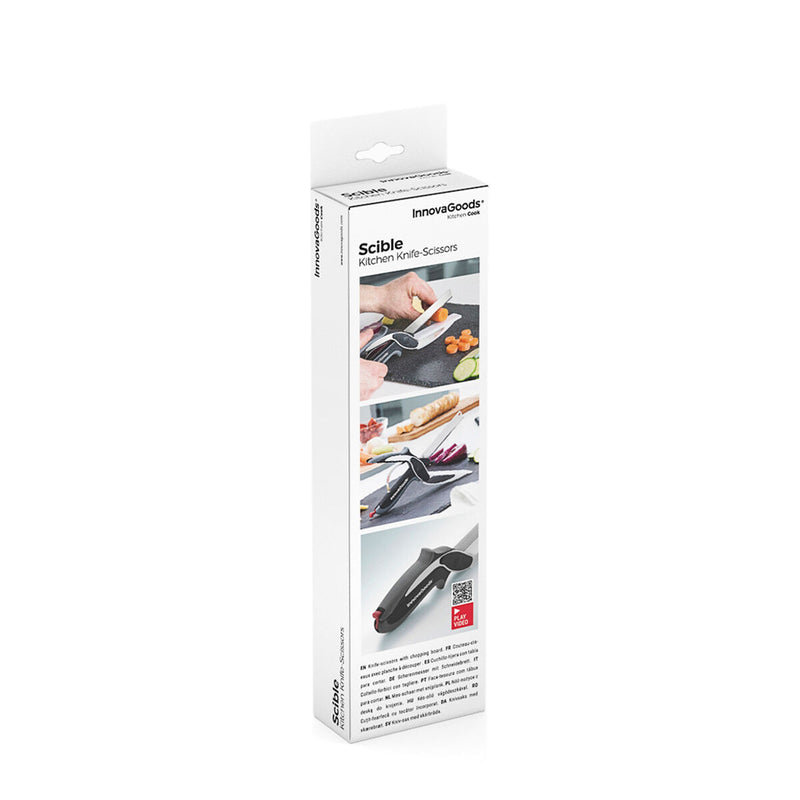 Køkken Kniv-Saks Med Integreret Mini Skærebræt Scible InnovaGoods