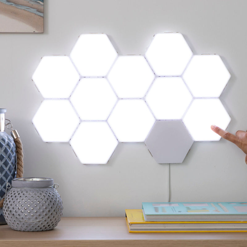 Sæt med Modulære magnetiske og touch LED-paneler Tilight InnovaGoods (Pakke med 3)