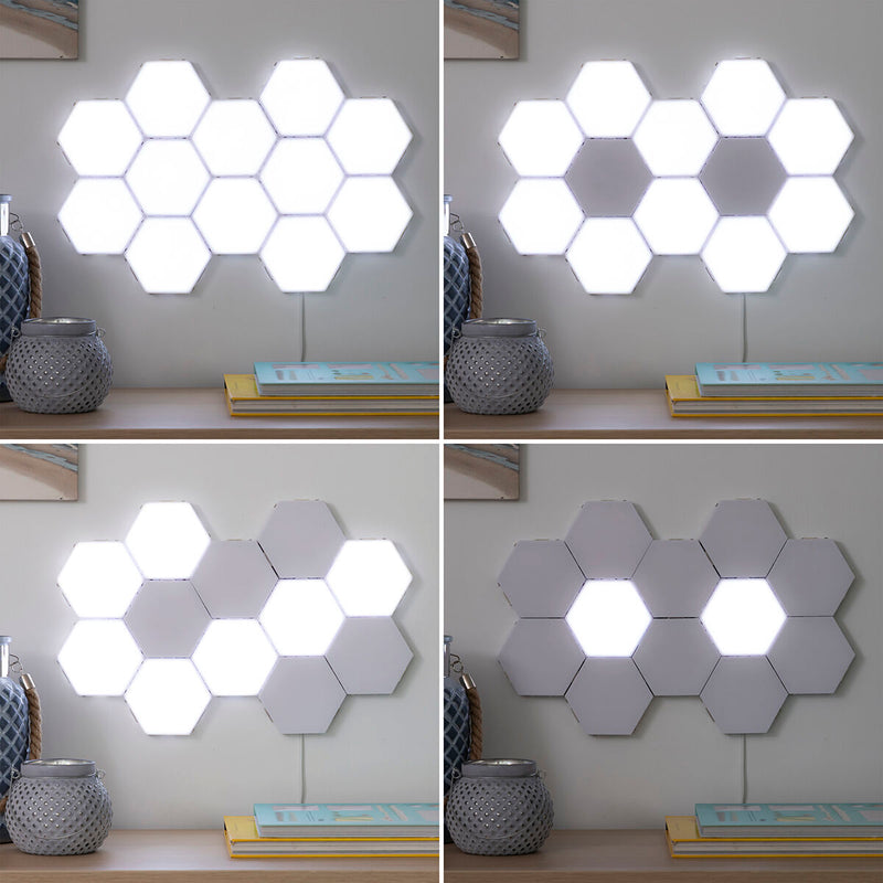 Sæt med Modulære magnetiske og touch LED-paneler Tilight InnovaGoods (Pakke med 3)