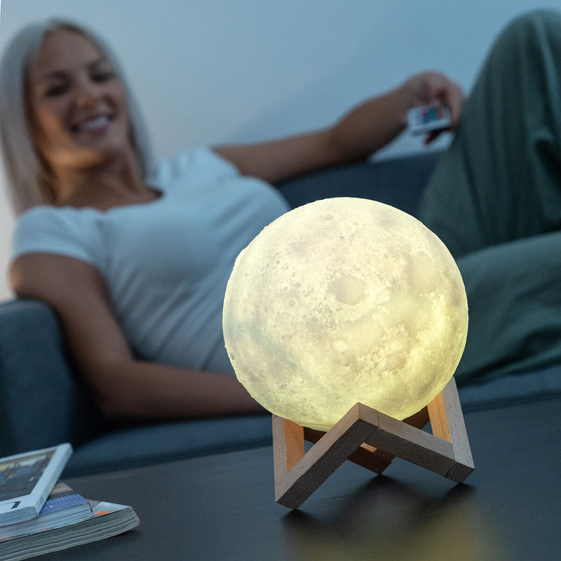 Genopladelige LED-Lampe Måne InnovaGoods Moondy Hvid 1,5 W 3,7 V (1 enheder) (Refurbished B)