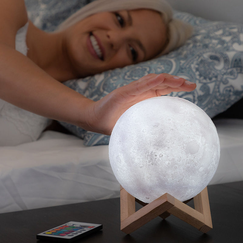 Genopladelige LED-Lampe Måne InnovaGoods Moondy Hvid 1,5 W 3,7 V (1 enheder) (Refurbished B)