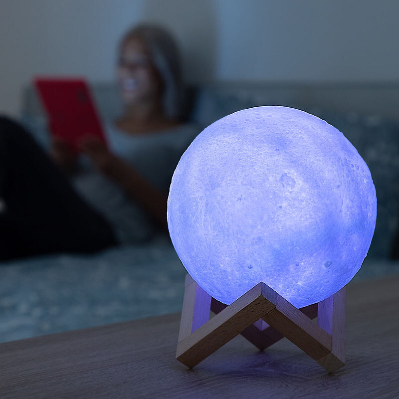 Genopladelige LED-Lampe Måne InnovaGoods Moondy Hvid 1,5 W 3,7 V (1 enheder) (Refurbished B)