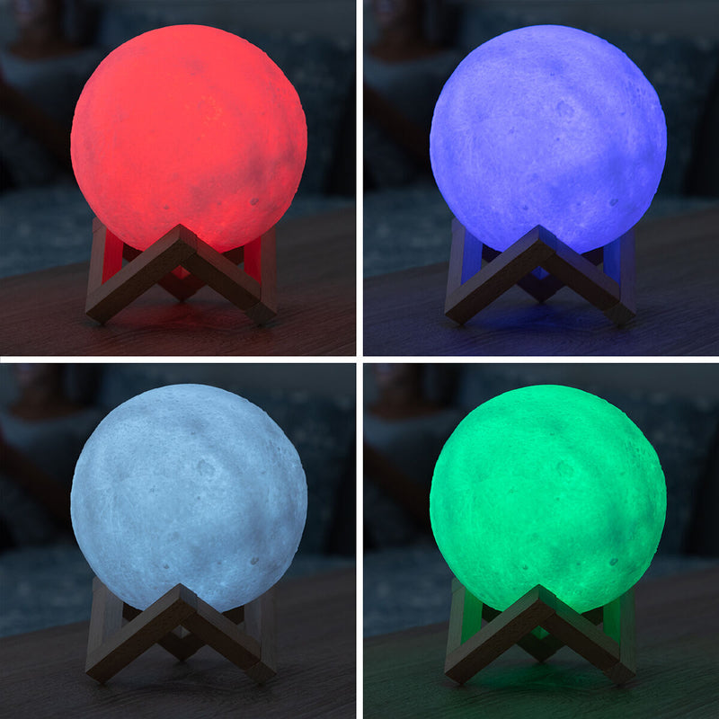 Genopladelige LED-Lampe Måne InnovaGoods Moondy Hvid 1,5 W 3,7 V (1 enheder) (Refurbished B)