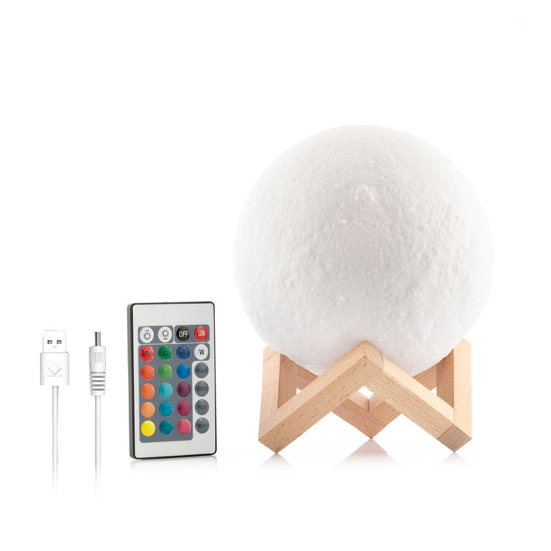 Genopladelige LED-Lampe Måne InnovaGoods Moondy Hvid 1,5 W 3,7 V (1 enheder) (Refurbished B)