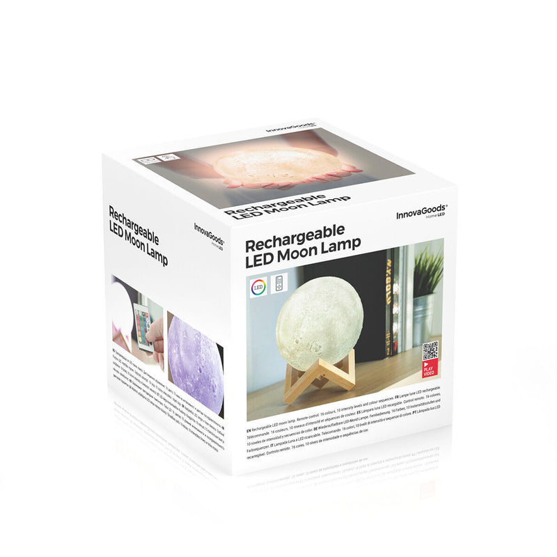 Genopladelige LED-Lampe Måne InnovaGoods Moondy Hvid 1,5 W 3,7 V (1 enheder) (Refurbished B)