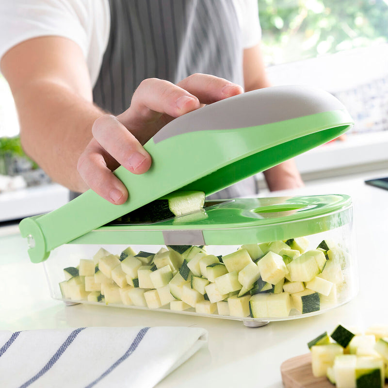 7 i 1 grøntsags skærer, rivejern og mandolin med opskrifter og tilbehør Choppie Expert InnovaGoods