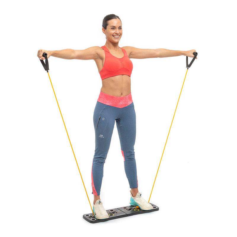 Push-Up Push-Up Bræt med modstandsbånd og øvelsesvejledning Pulsher InnovaGoods
