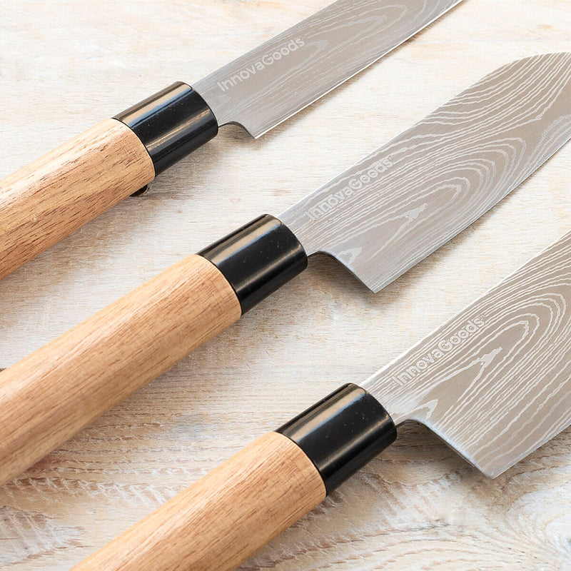 Sæt med knive med professionel bæretaske Damas·Q InnovaGoods