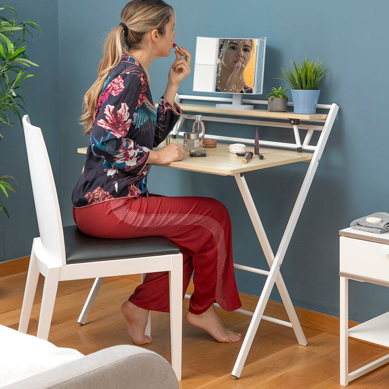 Foldbart skrivebord med hylde InnovaGoods (Refurbished A)