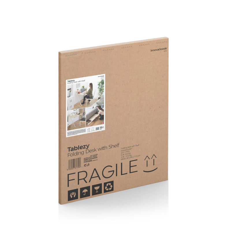 Foldbart skrivebord med hylde InnovaGoods (Refurbished A)