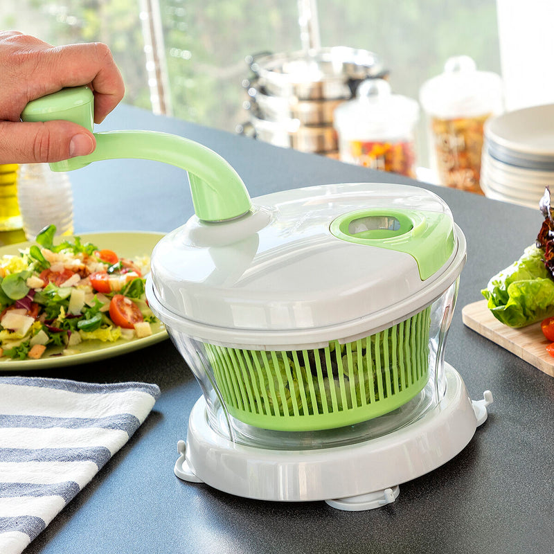 4-i-1 manuel salatslynge, hakker, og mixer med tilbehør og opskrifter Chopix InnovaGoods