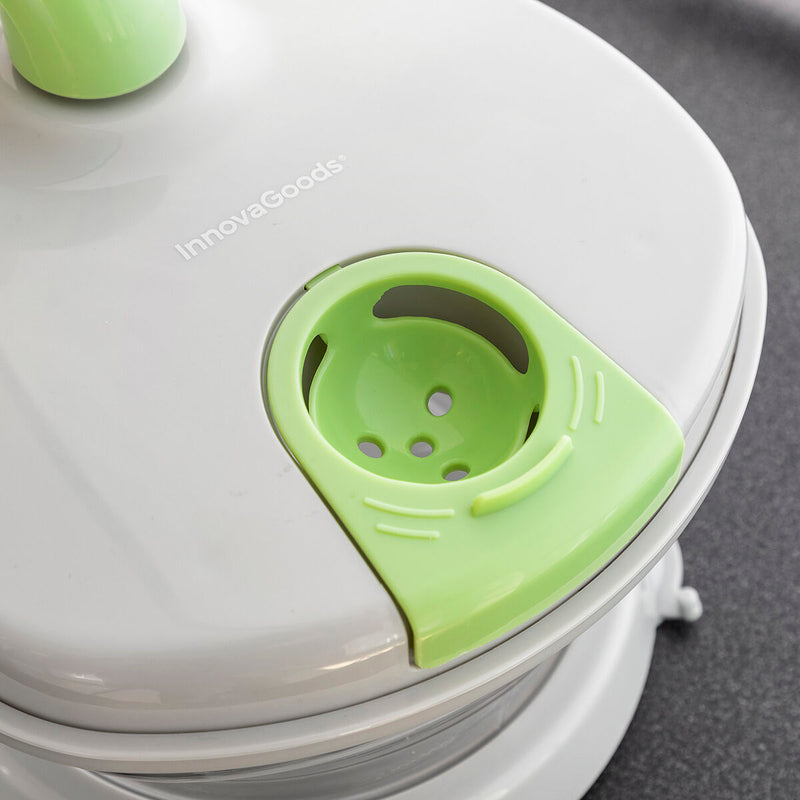 4-i-1 manuel salatslynge, hakker, og mixer med tilbehør og opskrifter Chopix InnovaGoods