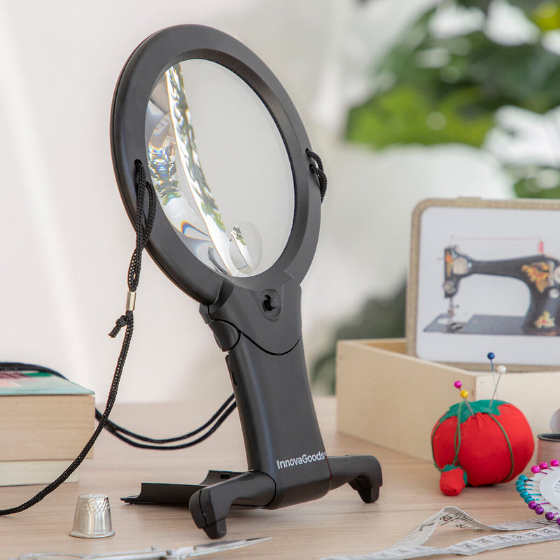 Håndfri forstørrelsesglas med LED-lys Zooled InnovaGoods
