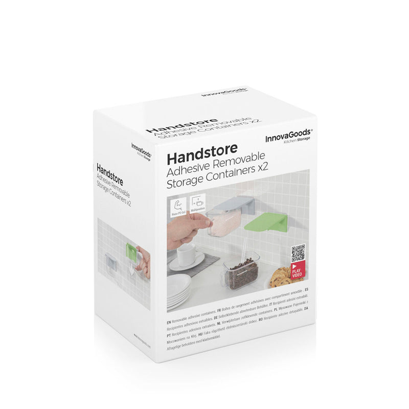 Aftagelige selvklæbende køkkenbeholdere Handstore InnovaGoods 2 enheder