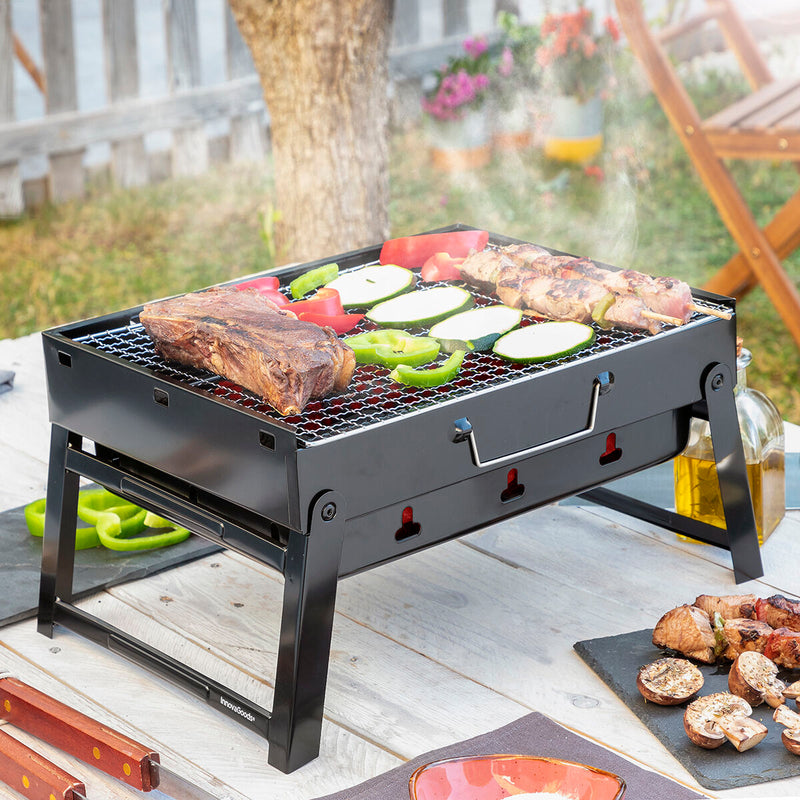 Fleksibel bærbar grill til brug med trækul BearBQ InnovaGoods